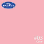 SAVAGE #03 CORAL 2.72 X 11M WIDETONE SEAMLESS BACKGROUND PAPER ROLL