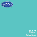 SAVAGE #47 BABY BLUE 2.72 X 11M WIDETONE SEAMLESS BACKGROUND PAPER ROLL