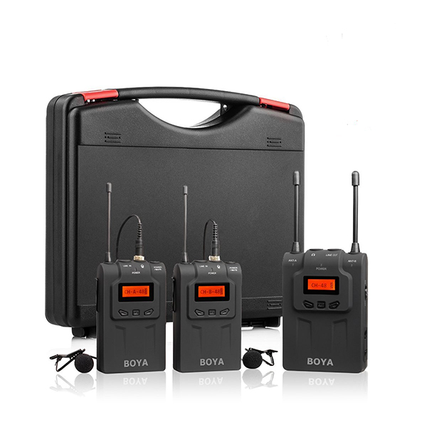 BOYA BY WM8 UHF Dual Channel Wireless Lavalier Microphone