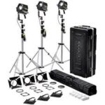 Dedolight K3x650 Standard 650W Tungsten 3-Light Kit (120VAC)