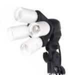 Base Light Holder Photo Studio 4 Head Lamp Bulb Holde