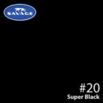 SAVAGE #20 BLACK 2.72 X 11M WIDETONE SEAMLESS BACKGROUND PAPER ROLL