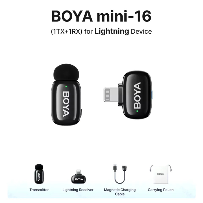 BOYA For I Phone IOS Wireless Microphone Mini 16 - Image 1