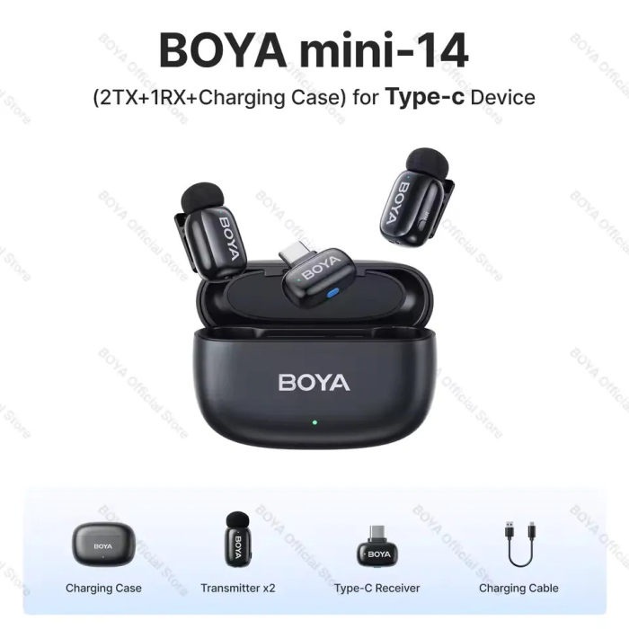 BOYA For Andriod Type C Dual Wireless Microphone Mini 14 - Image 1