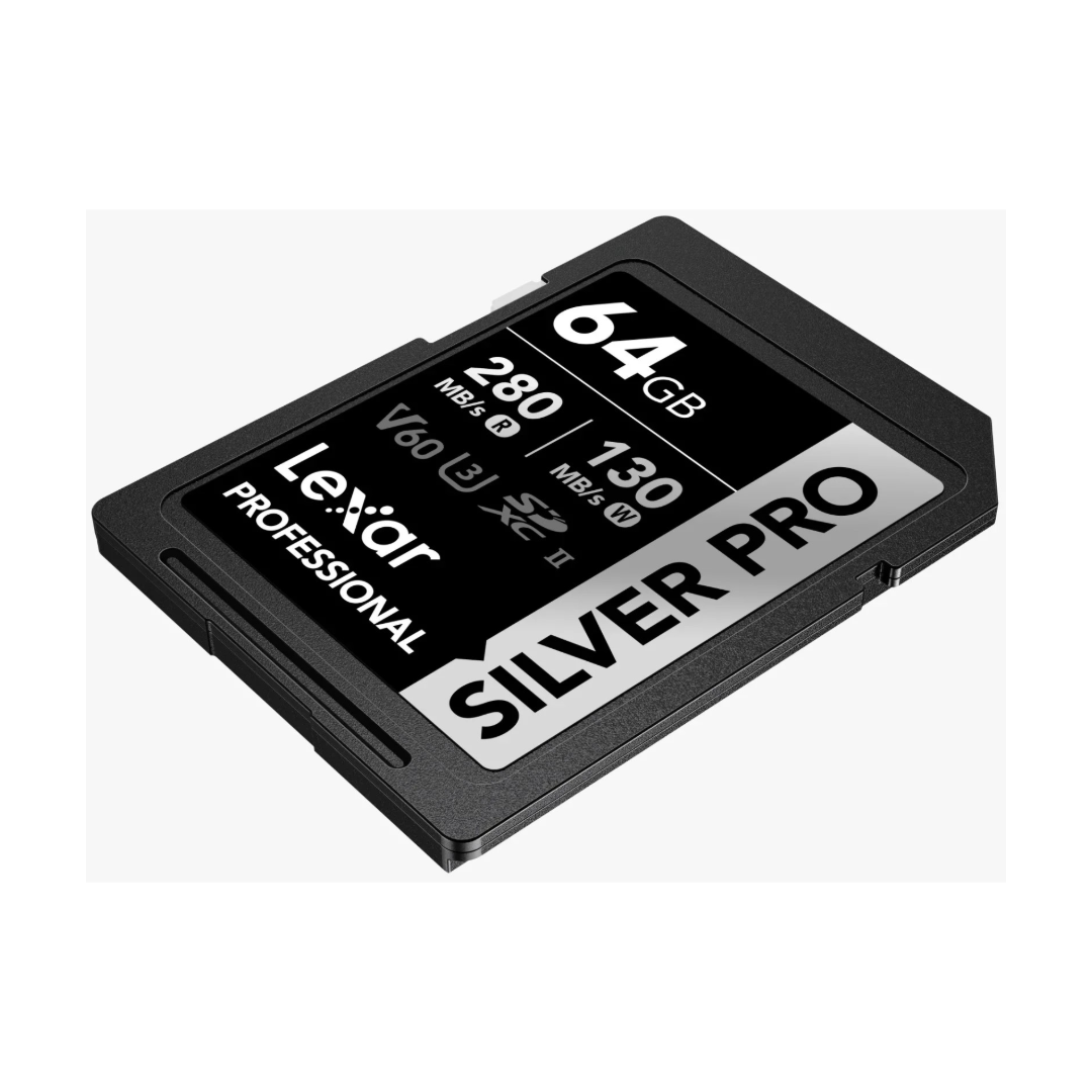 Untitled (10) Lexar Professional 64GB SDXC Silver Pro UHS-II Memory Card 280MB/s - Image 1
